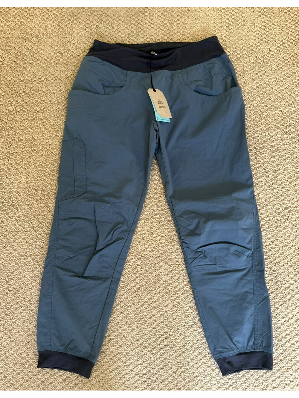 Prana Kanab Ripstop Pant Women’s XL Regular Fit Jogger Mid Rise Blue NWT